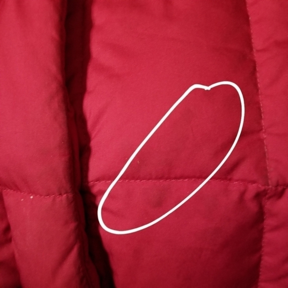 Eddie Bauer Quilted Goose Down Puffer Jacket Faux Fur Collar Pink Women's Medium - Picture 10 of 12